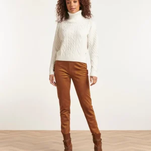 23589 E Suède Look Leggings | Brown