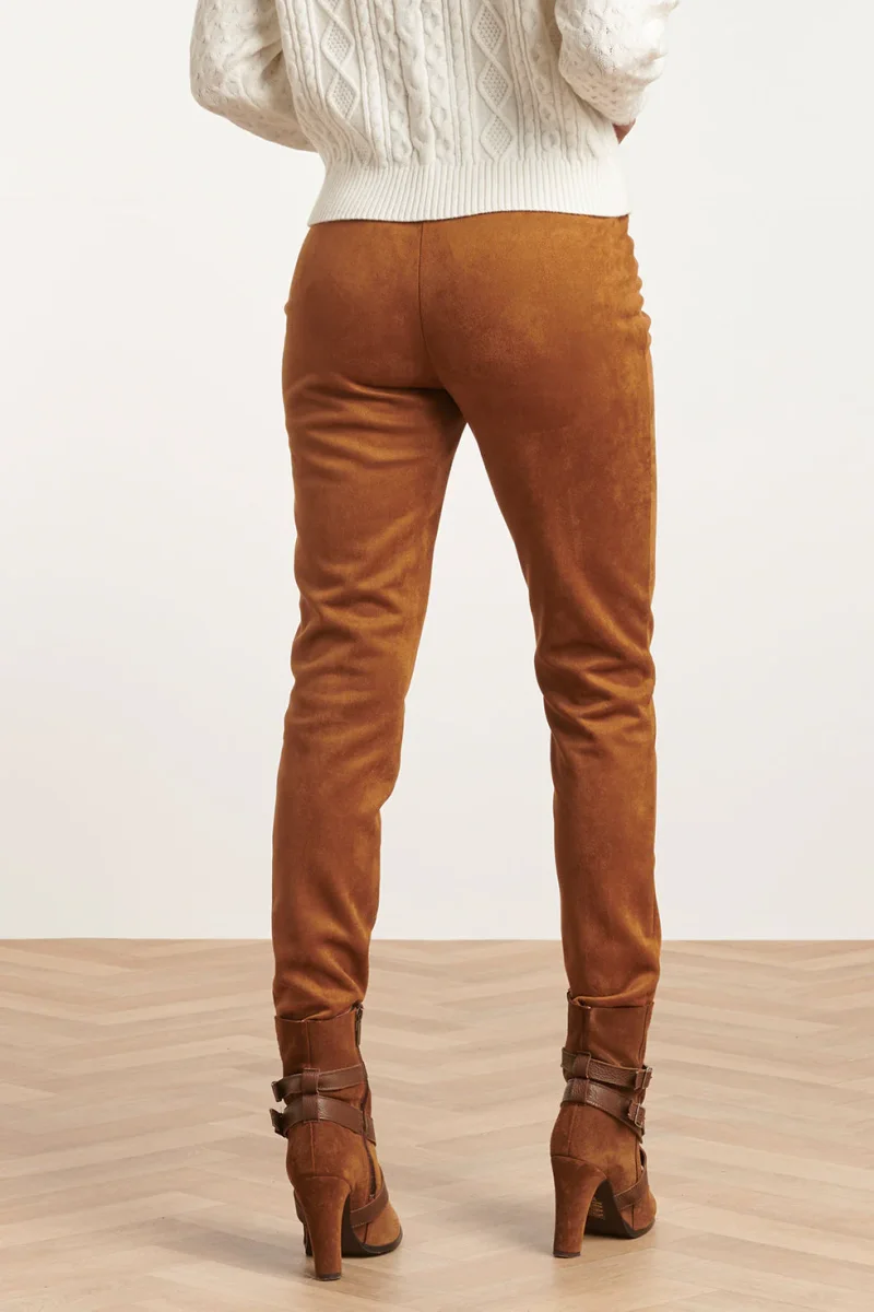 23589 E Suède Look Leggings | Brown - Afbeelding 7