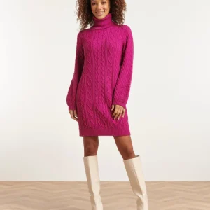 23603 Oversized Coltrui Jurk Met Pofmouwenprachtig Paars | Purple
