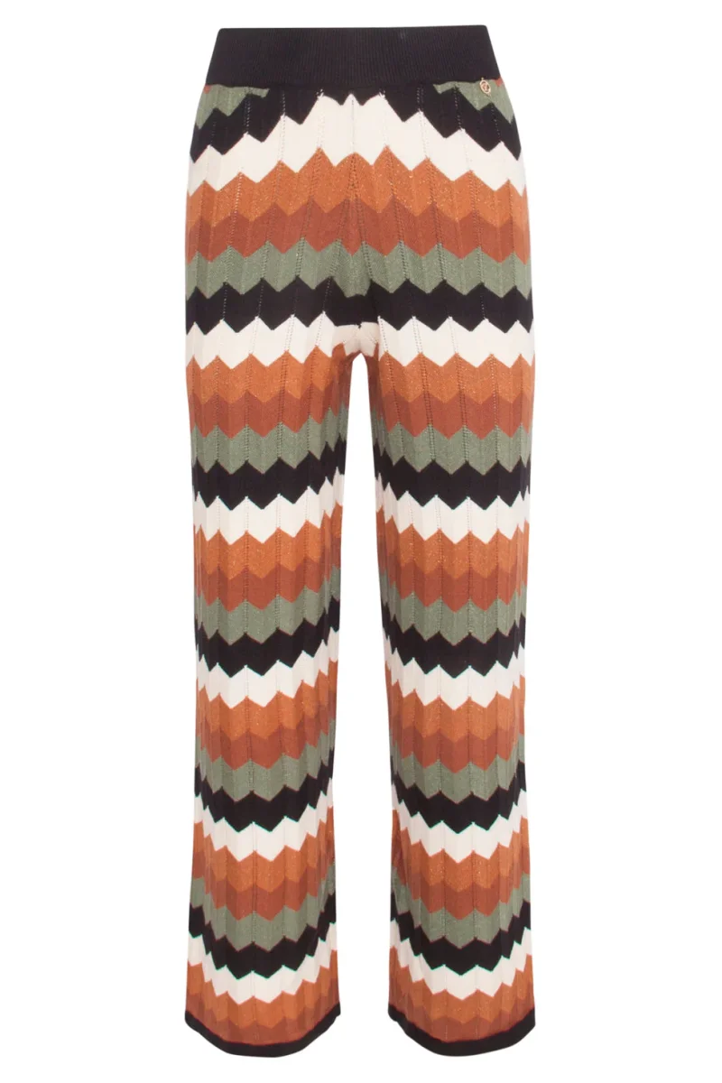 23685 Retro Gebreide Grafische Wijde Leggings | Muticolour - Afbeelding 3