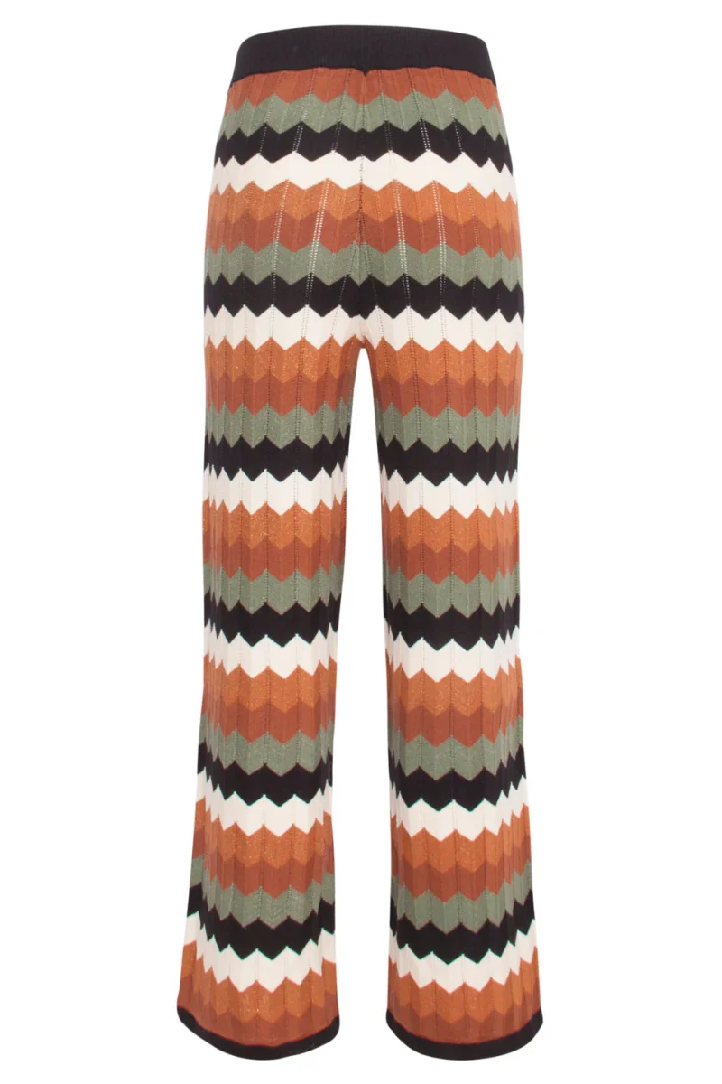 23685 Retro Gebreide Grafische Wijde Leggings | Muticolour - Afbeelding 8