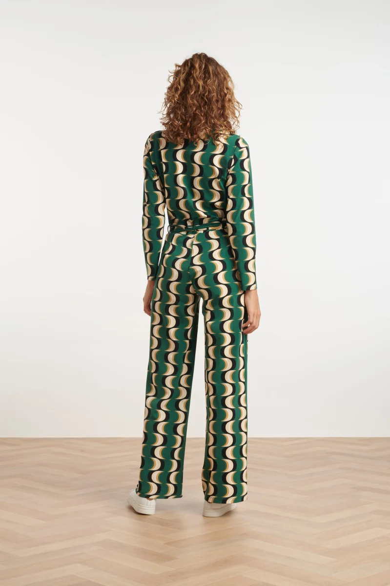 24816 Retro Geprinte Travel Kwaliteit Jumpsuit | Muticolour - Afbeelding 7
