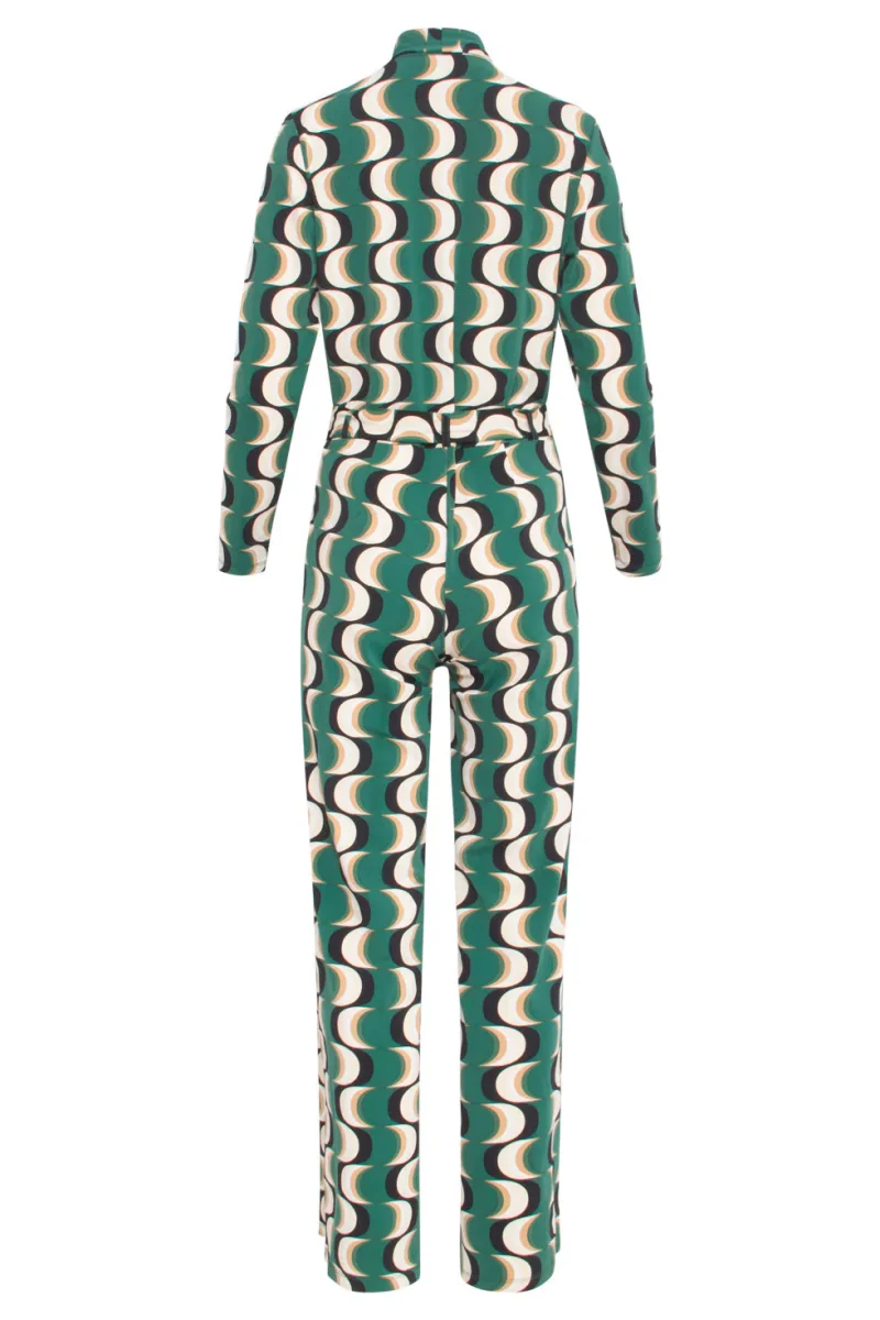 24816 Retro Geprinte Travel Kwaliteit Jumpsuit | Muticolour - Afbeelding 8