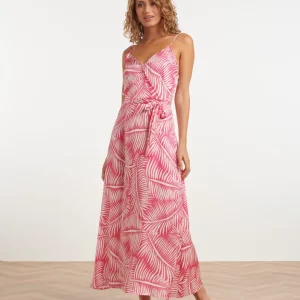 25340, Jurken | Fuchsia - White