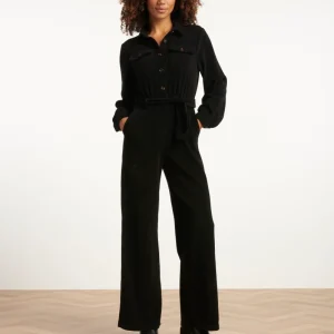 25627 Corduroy Jumpsuit | Black