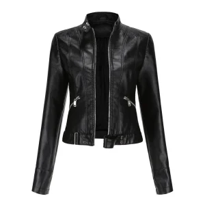 Amélie | Elegante leren jas voor dames met tijdloos design