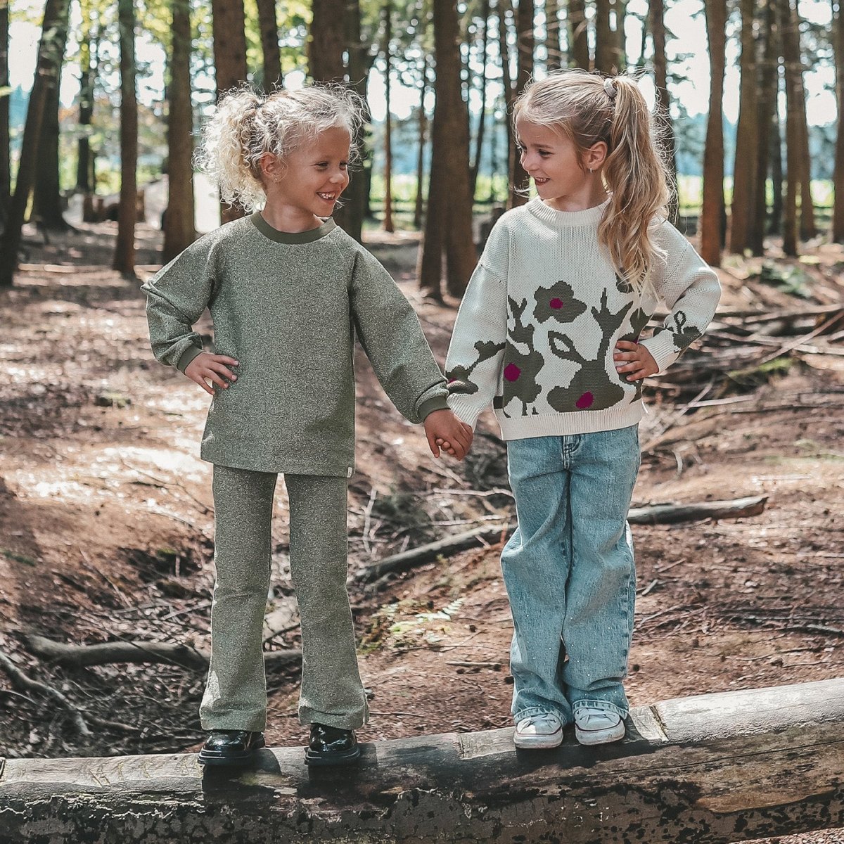 Glitter | Raglan Top | Olive Branch - Afbeelding 5