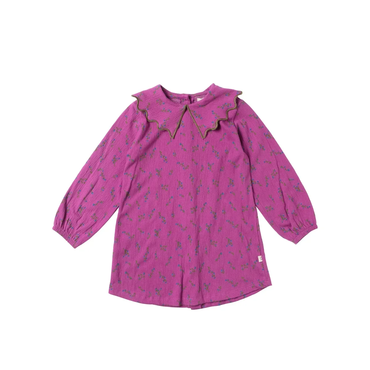 Antique Flower | Collar Dress | Purple Wine