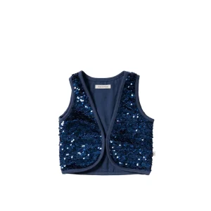 Sequin | Velvet Gilet | Insignia Blue